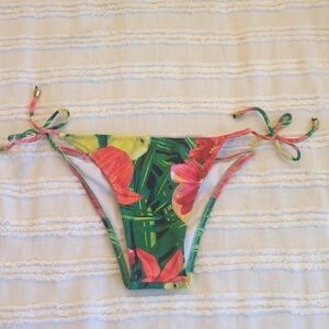 Floral Bikini Bottom with Tie Sides